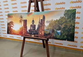 Tablou statuia lui Budha în parcul Sukhthai