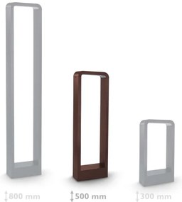 Brilagi - Lampă LED de exterior BARI, 7W, 230V, 3000/4000/6000K, maro, IP54, 50 cm