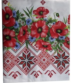 Fata de masa MOTIVE TRADITIONALE SI MACI XXL CASA GINO® , bumbac 100%, 150X210, masa 12 persoane