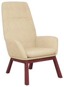 341385 vidaXL Scaun de relaxare, crem, material textil