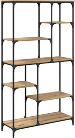 vidaXL Raft pentru cărți Stejar Artizanal 99 x 35,5 x 176 cm