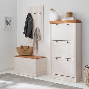 Cufăr alb din lemn de pin 80x45 cm Anita – Støraa