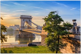 Tablou - Pod peste râu, Budapesta, Ungaria (90x60 cm)