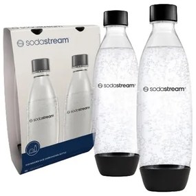 Sticlă Sodastream Fuse Black 2x 1 l,lavabile în mașina de spălat vase