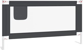 vidaXL Balustradă de protecție pat copii, gri închis, 160x25 cm textil