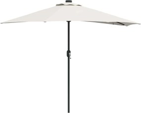 vidaXL Parasol de Grădină Nisipiu 294 x 150 x 224 cm Poliester și oțel