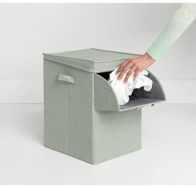 Cos de rufe stivuibil Brabantia 1000829, 35 l, Deschidere frontala, Capac larg, Pliabil, Verde