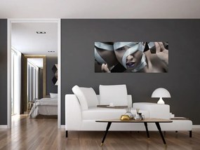 Tablou cu femeie și panglică (120x50 cm)