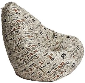 Fotoliu Nirvana Hobbit Pufrelax, Material textil - Latte Luck