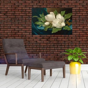 Tablou - Martin Johnson Heade, Giant Magnolias on a Blue Velvet Cloth, reproducere (90x60 cm)