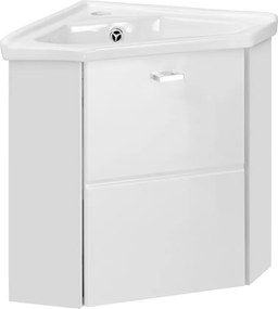 Set masca si lavoar pentru colt Finka White 40x40x46 cm