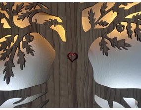 Li-Go 5747/DUB2 - Decorațiune LED de perete LED/10W/230V 45x55 cm stejar