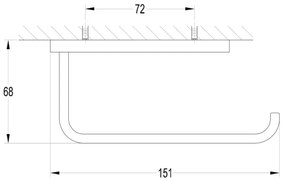 Suport de hârtie igienică OMNIRES DA70510BL DARLING negru semimat
