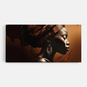 Tablou Canvas, 80x160cm, Dormitor si Living, Femei, Femei africane, Interesting African Earrings