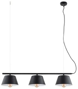 Lustra suspendata design modern Gelato 3L negru/alb