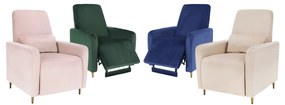 Scaun relaxant reclinabil, ţesătură de catifea smarald, NAURO