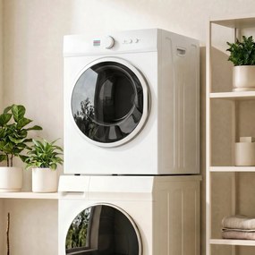 HOMCOM Mini Uscător de Rufe Portabil 4,8 kg, 1020W, Încălzire PTC, Timer, Alb | Aosom Romania