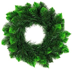 Coroniţă de Crăciun artificială, vârfuri verzi, diam. 50 cm