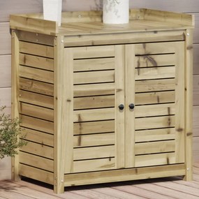 vidaXL Masă de plantare cu rafturi, 82,5x50x86,5 cm, lemn pin tratat