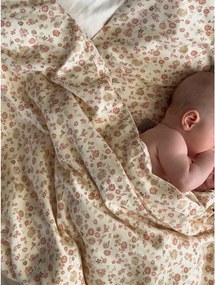 Lenjerie de pat pentru copii, bej din bumbac organic pentru pătuț 70x100 cm Augusta – Cam Cam Copenhagen