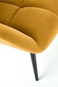 Fotoliu Tyrion velvet mustariu H91 cm