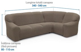 Huse super elastice HARMONIA alunei colțar (l. 340 - 540 cm)