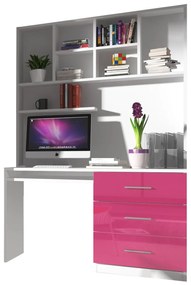 Masă PC Paralia PD03 (Alb + Roz lucios). 1058967