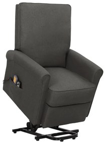 329730 vidaXL Fotoliu masaj rabatabil vertical, gri închis, material textil