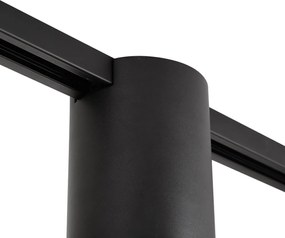 Sistem de iluminat pe șină modern negru cu 2 spoturi monofazate - Iconic Rondoo Up