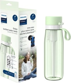 Sticla cu filtru pentru apa Philips GoZero Daily AWP2731GNR/58, 660 ml, 5-38°C, Tritan fara BPA, AWP285, Verde