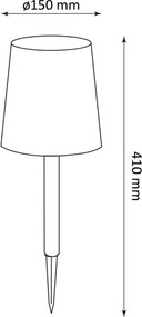 Lumină solară LED RUMBA LED/1,2V 200 mAh IP44