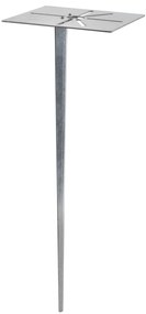 Stâlp de exterior sticlă opal negru 70 cm știft de masă și manșon pentru cablu - Danemarca