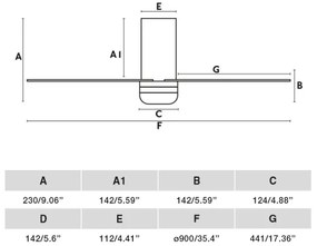 Ventilator LED dimabil FARO 33834-1TW MINI PUNT TUB S LED/10W 2700/4000/6000K + telecomandă