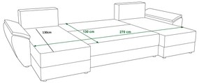 Colțar în formă de U Radiant U2 (Negru + Gri închis). 1057522
