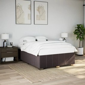 vidaXL Cadru de pat fără saltea, maro închis, 160x200 cm, textil