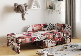 Supermobel Canapea extensibila copii MILO, 107x64x78, pilka/casablanka 16, stanga