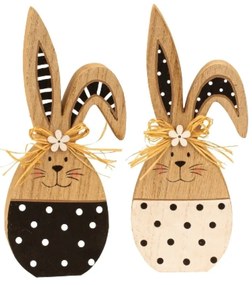 Iepuras de Paste din lemn WOODEN BUNNY - diverse variante