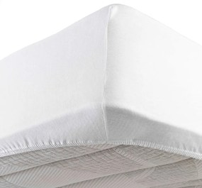 Cearceaf alb din jerseu cu elastic 160x200 cm Jersy – douceur d'intérieur