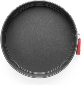 Forma de tort cu fund detasabil Lekue 1009475, Ø24 cm, Acoperire ceramica antiaderenta, Otel carbon, +4°C / +240°C, Negru/Rosu
