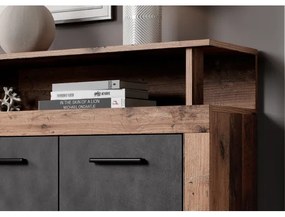 Comodă RUNA maro închis/antracit