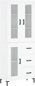 vidaXL Dulap înalt, alb, 69,5x34x180 cm, lemn compozit