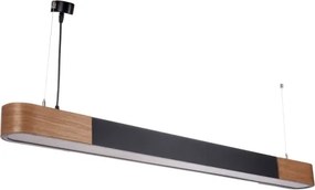 BRILAGI - Lustru LED suspendat pe cablu GARDALINE LED/100W/230V stejar/negru