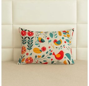 Husa decorativa pentru perna RETRO PASARE 50x70 cm, colorat