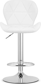 OFERTA Scaun de bar din piele ecologica WEST, alb II. calitate