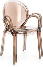 Scaun de grădină maro deschis din plastic Camilla – Bizzotto