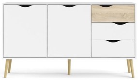 Comodă albă 147x82x39 cm Oslo – Tvilum