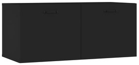 Comoda TV, negru, 80x35x36,5 cm, lemn prelucrat Negru