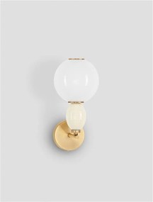 Aplica LED decorativa ceramica bej, alb, OBRIE
