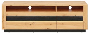 Masă TV/Dulap Ostia RTV2S (Stejar artisan + Stejar negru) ( cu iluminat LED). 1025965