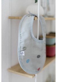 Bavețică din muselină Kindsgut Dots, gri